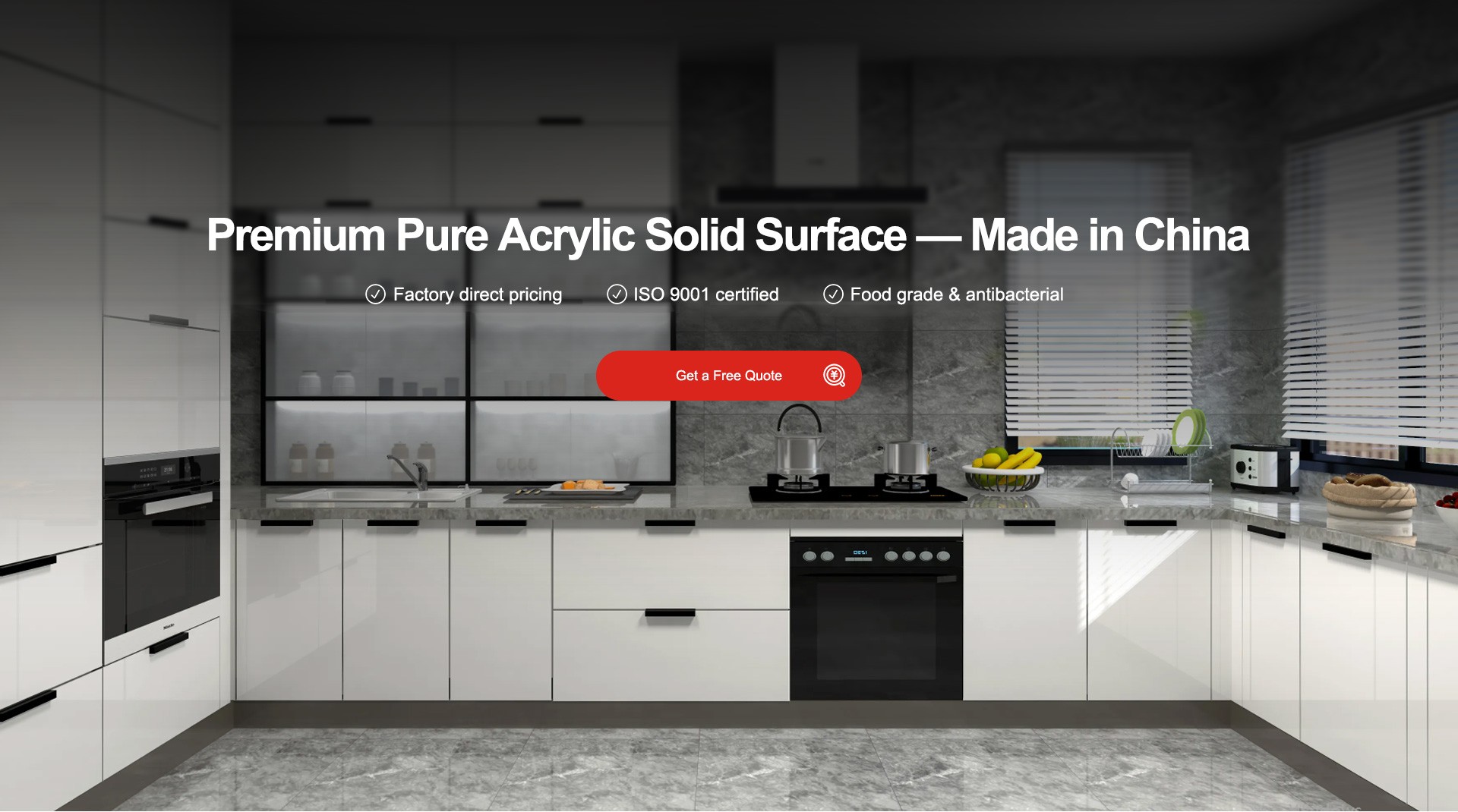 Premium Pure Acrylic Solid Surface - Made in China